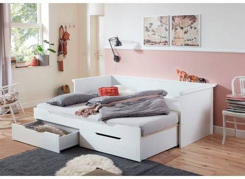 Relita Functioneel ledikant Lina met een uittrekbaar ligoppervlak en 2 laden, naar keuze met matras