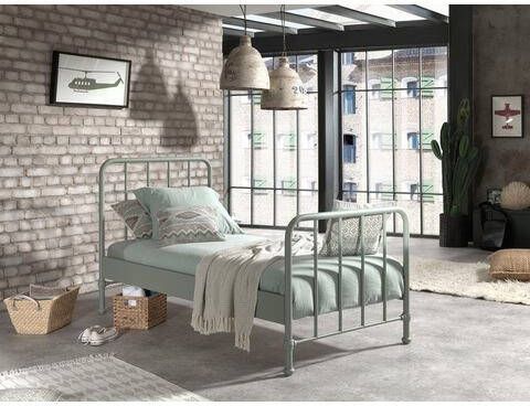 Vipack Bronxx Bed 90 x 200 cm Olive Green