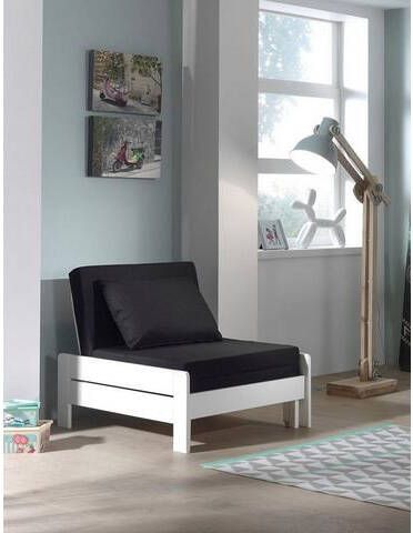 Vipack Kinderbed PINO 1 persoons, fauteuil, uitklapbaar tot logeerbed