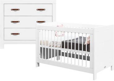 Bopita Lucca 2-Delige Babykamer Bed Commode Wit