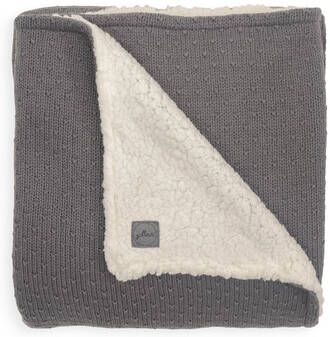 Jollein Ledikant Deken Bliss Knit Teddy Storm Grey 100 x 150 cm