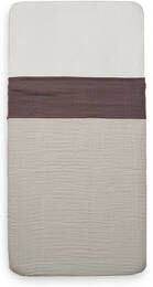 Jollein baby ledikantlaken 120x150cm wrinkled cotton chestnut
