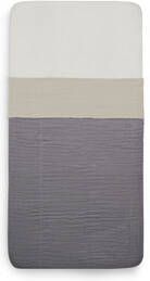 Jollein baby ledikantlaken 120x150cm wrinkled cotton nougat