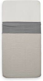 Jollein baby ledikantlaken 120x150cm wrinkled cotton storm grey