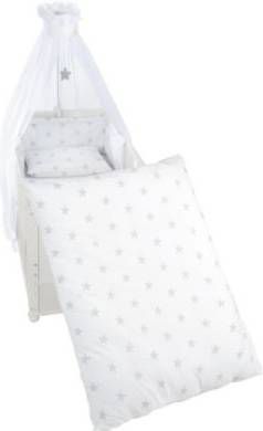 Roba ® Toebehoren voor hemelbed Little Stars 4 delig, met overtrekset, hoofdbeschermer en hemel