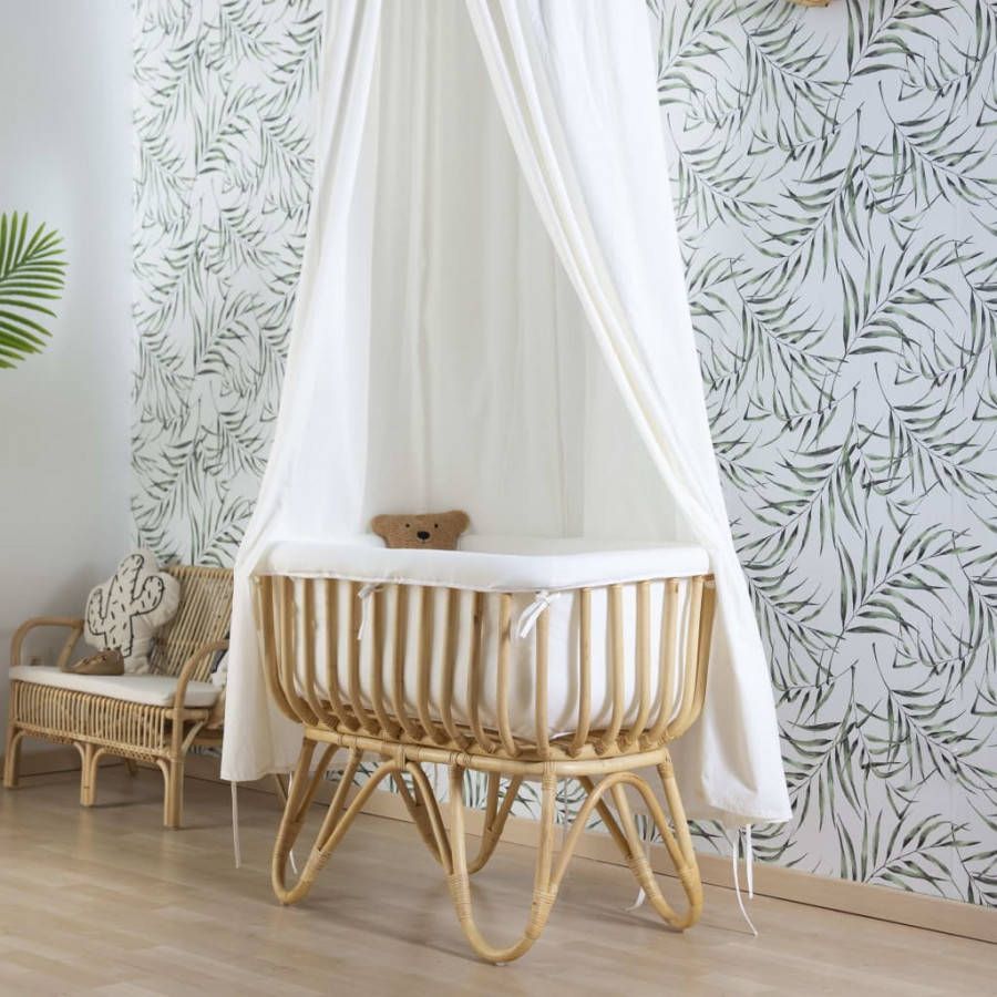 Childhome CHILD HOME Wieg rotan rechthoekig met nest en matras