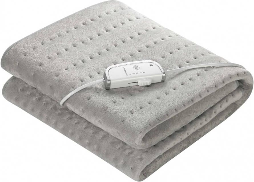 Medisana Elektrische deken HU 670 0, 8x1, 5 m fleece grijs