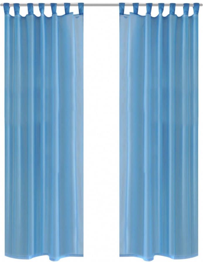 VIDAXL Gordijn Turquoise 140x225 cm(2 stuks )