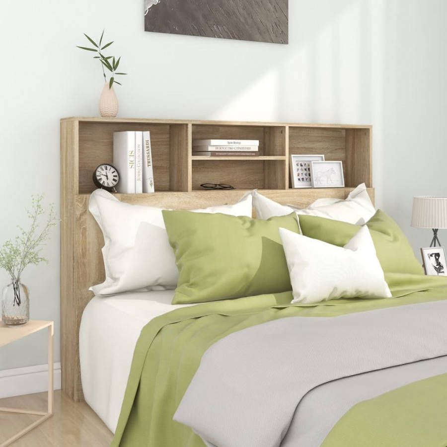 vidaXL Hoofdbordkast 140x19x103, 5 cm sonoma eikenkleurig