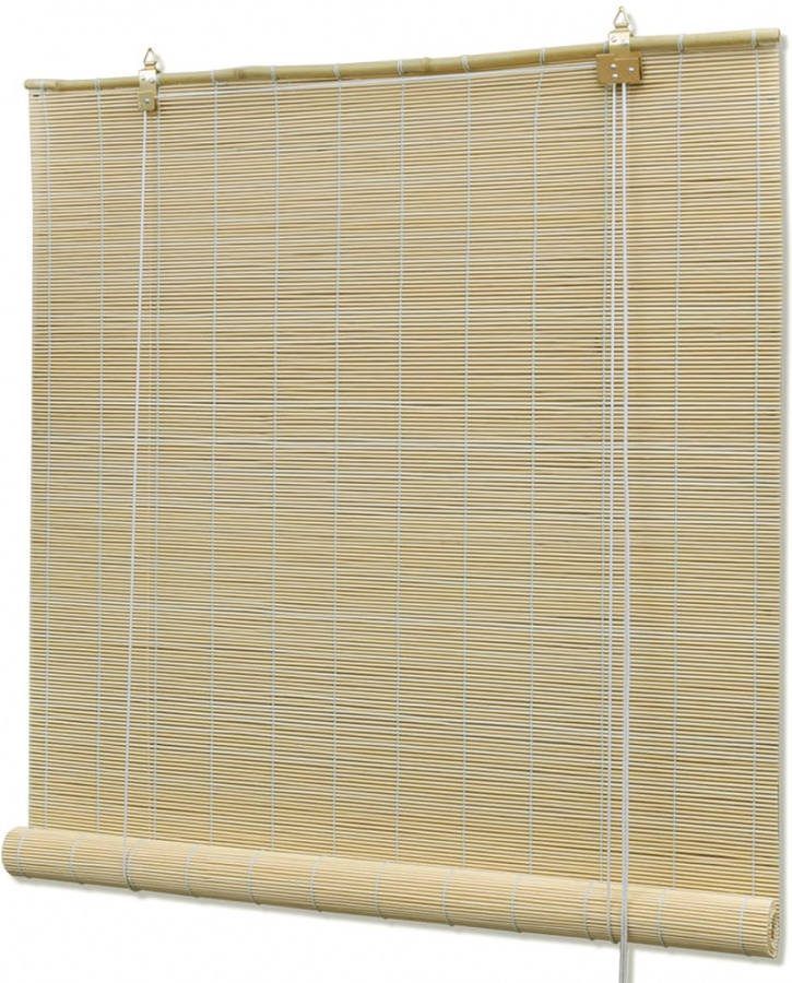 vidaXL Rolgordijn Bamboe 80 x 160 cm(Naturel )