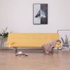 VIDAXL Slaapbank met twee kussens polyester geel online kopen