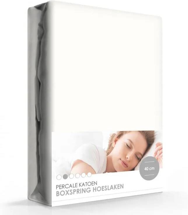 Voordeeldrogisterij Premium Hoeslaken Percale Extra Hoog 140 x 200 Off White